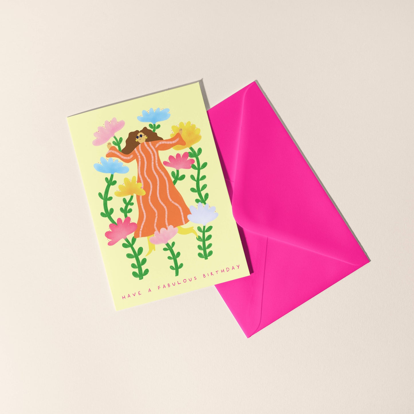 Have A Fabulous Birthday Floral Greeting Card