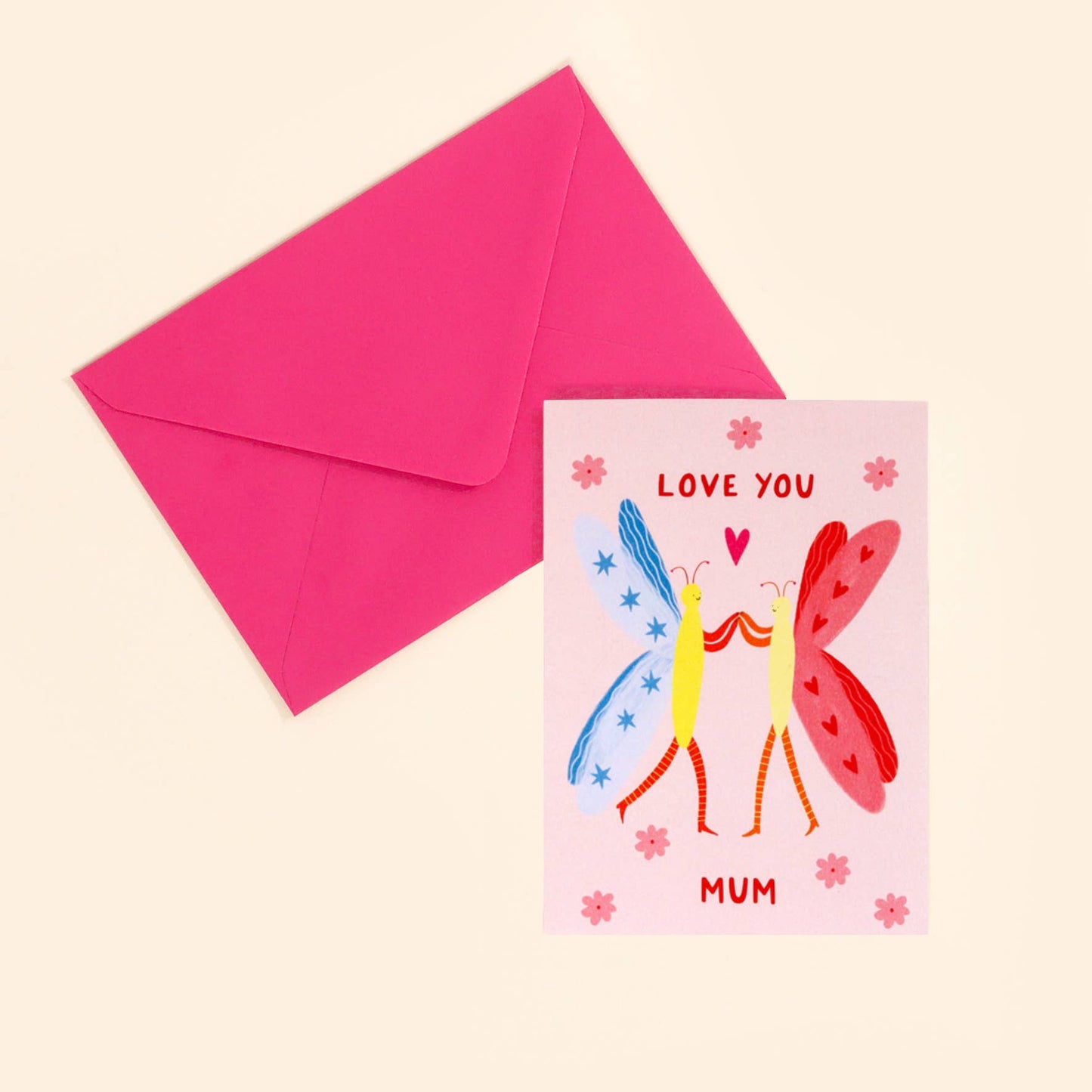 Love You Mum Butterfly Greeting Card