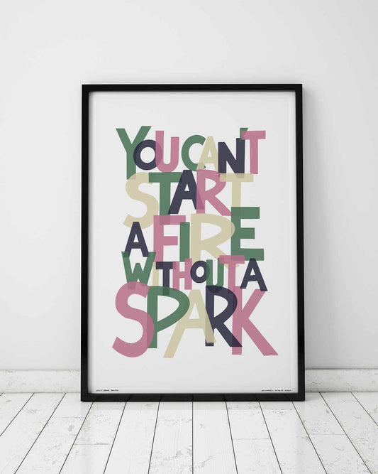 Dancing In The Dark Song Lyric Typography Print