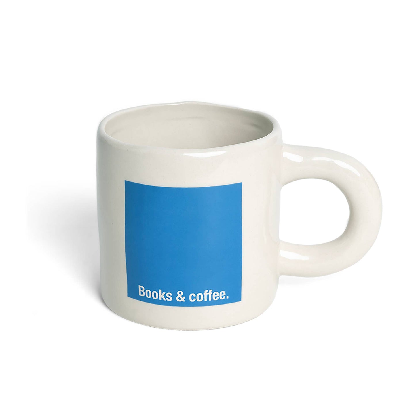 Blue Books & Coffee Art Design Mug