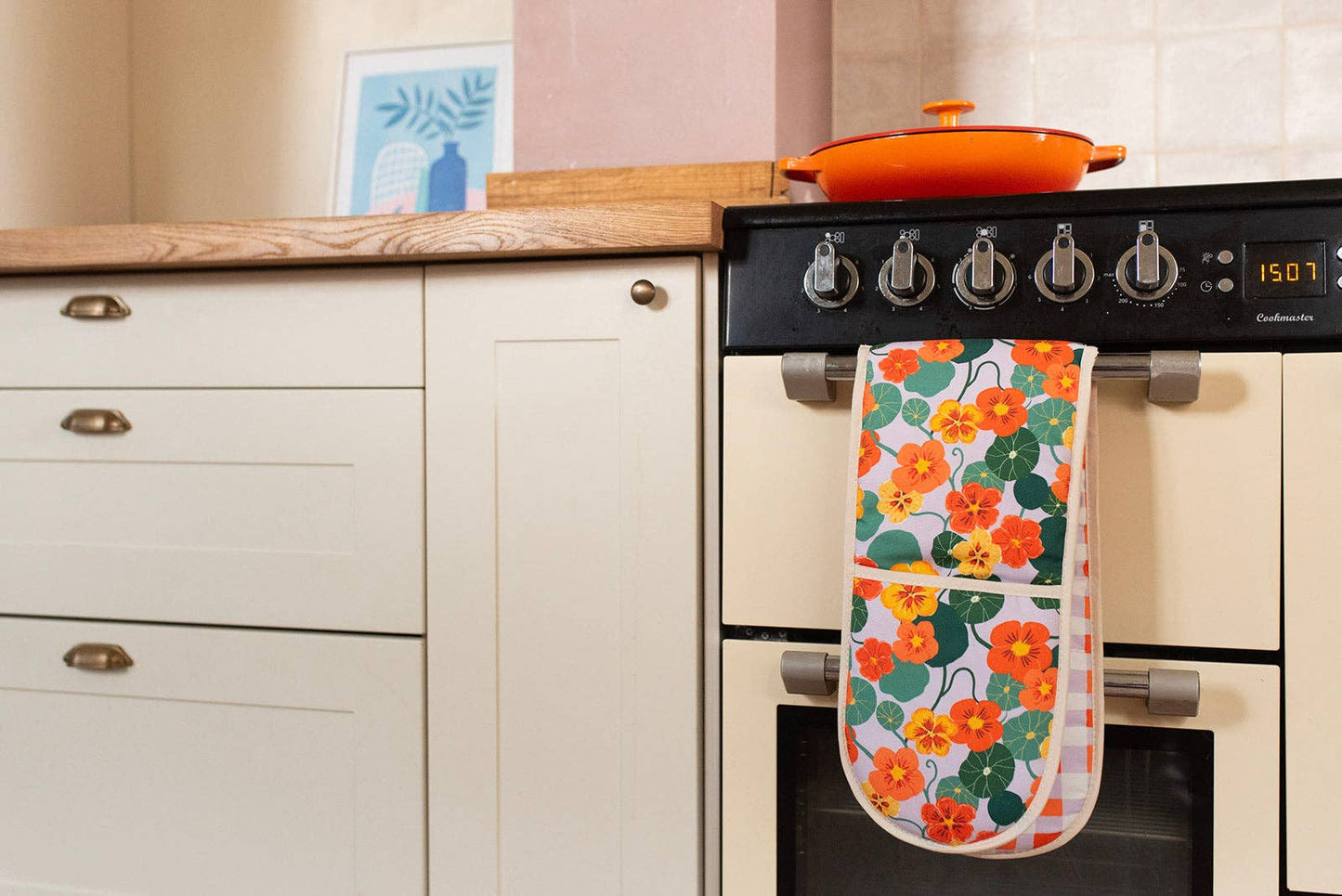 Nasturtiums Organic Cotton Oven Gloves
