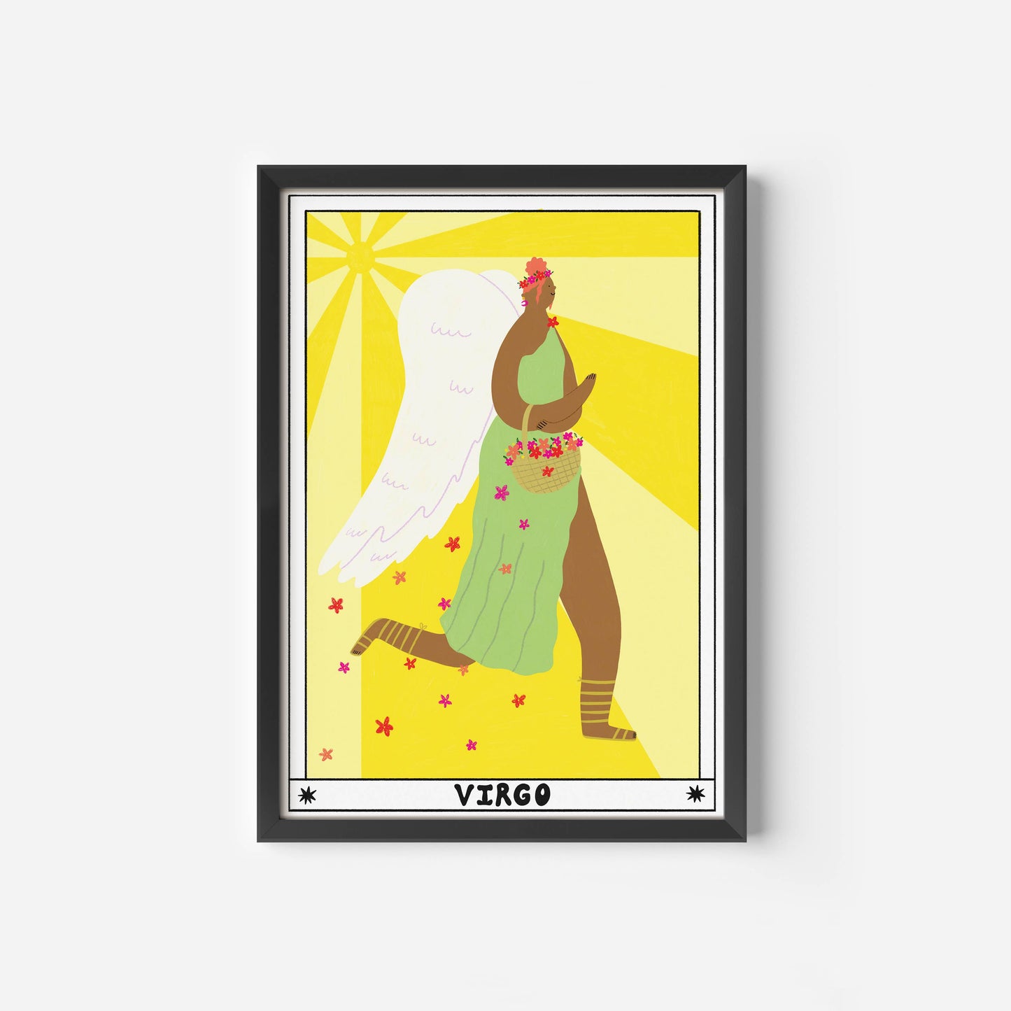 Tarot Virgo Art Print | Horoscope Print | Celestial Art