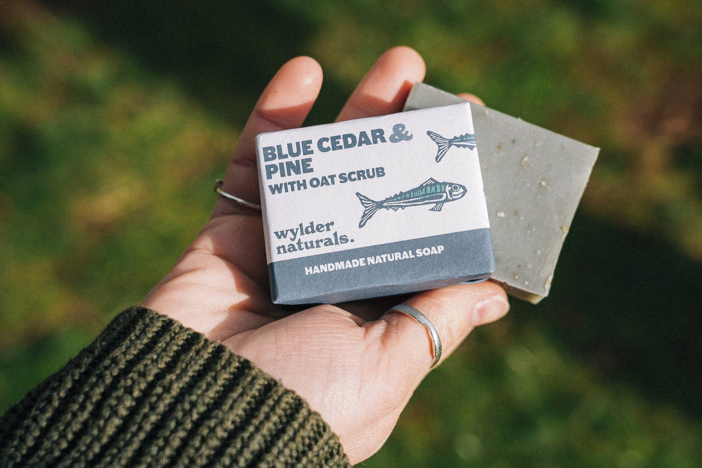 Blue Cedar & Pine with Oats Soap Bar by Wylder