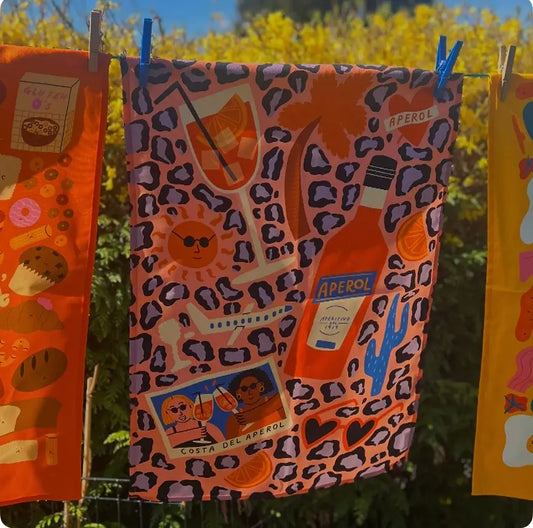 Costa del Aperol Tea Towel