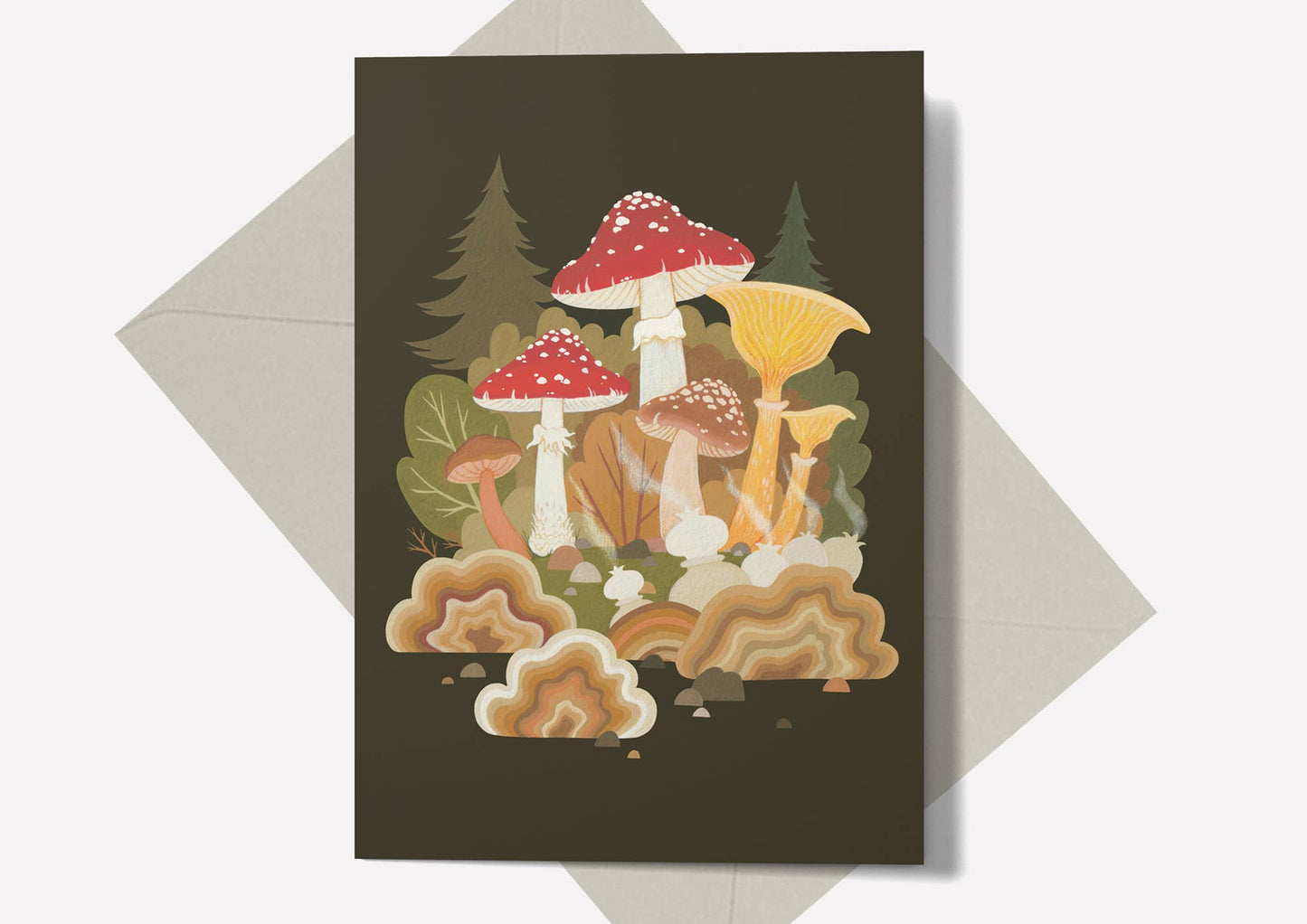 Fungi Forest greetings card by Printer Johnson