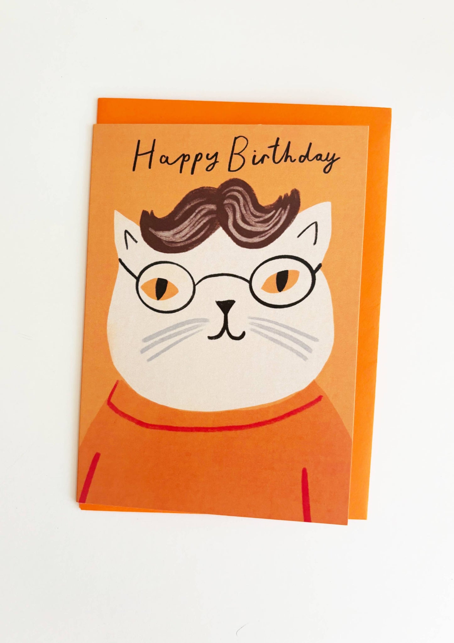 Glasses Cat - Happy Birthday