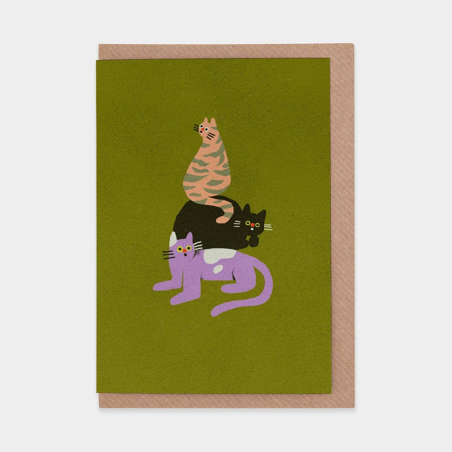 Surprised Cats Greetings Card