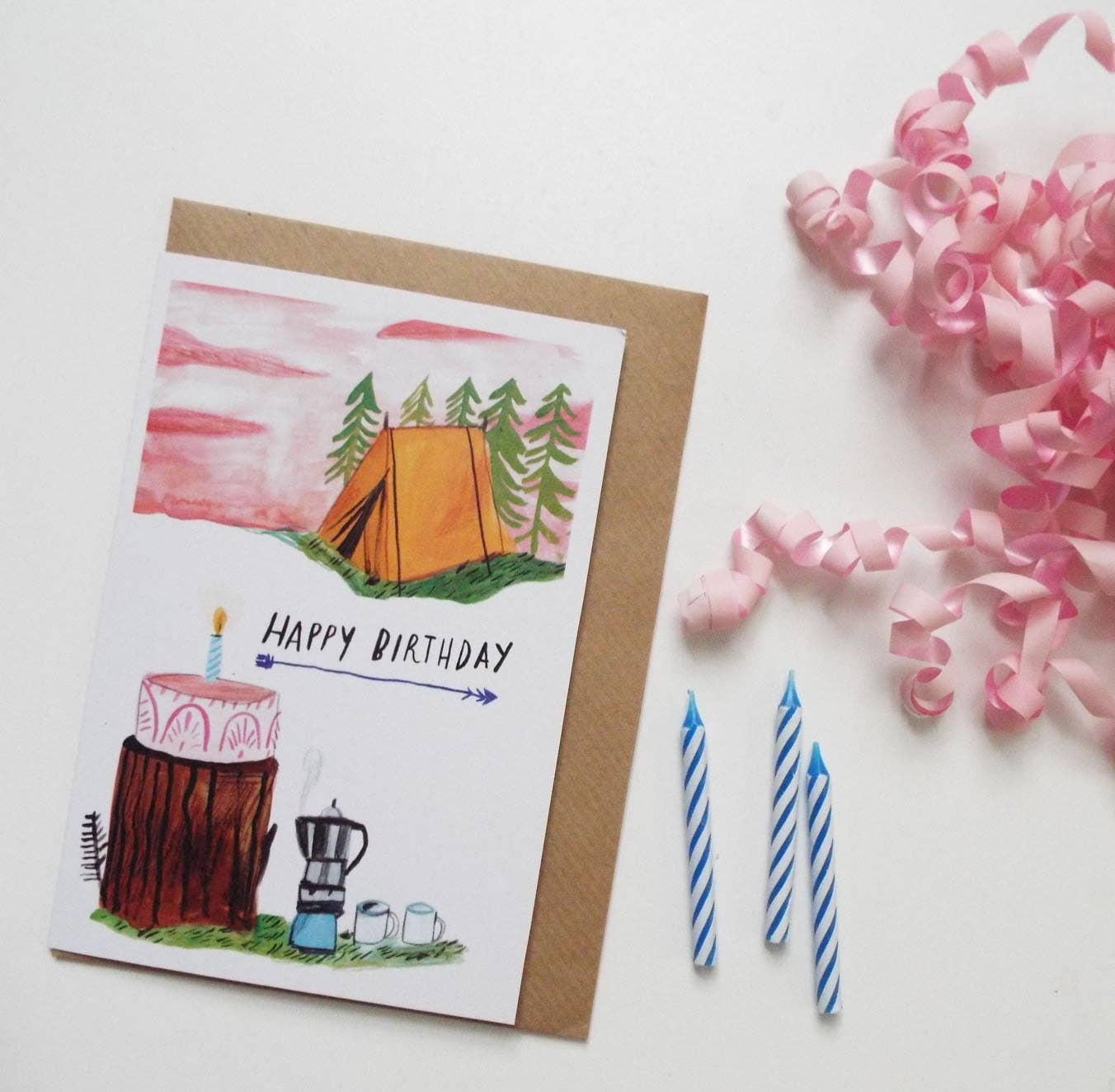 Happy Birthday Camping - Card by Dick Vincent