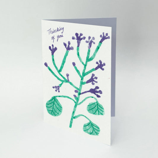 'Thinking of You' Card | Risograph Printed | Sympathy Card