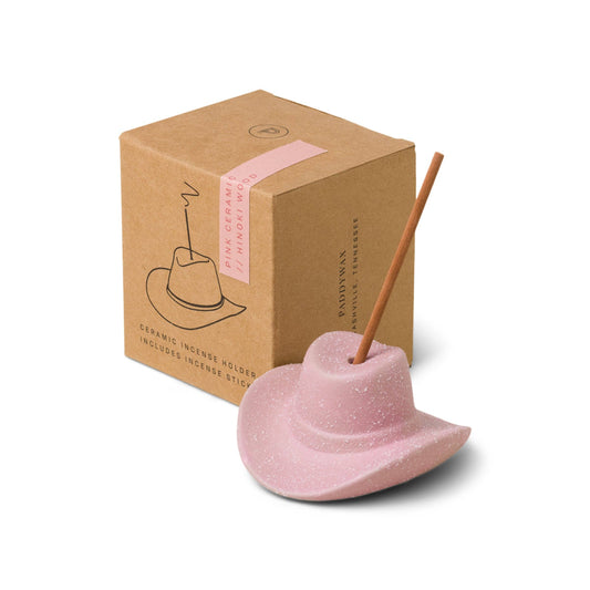 Cowboy Hat Incense Holder & Scent Set - Hinoki Wood