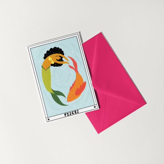 Tarot Pisces Birthday Card | Horoscope | Zodiac Birthday