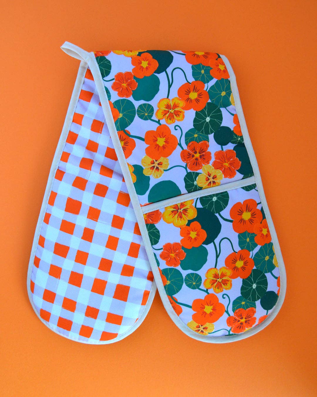Nasturtiums Organic Cotton Oven Gloves