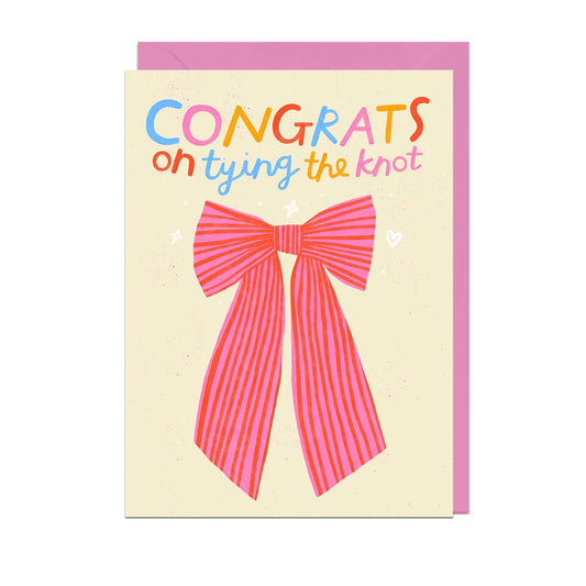 CONGRATS ON TYING THE KNOT PINK ENVELOPE Card