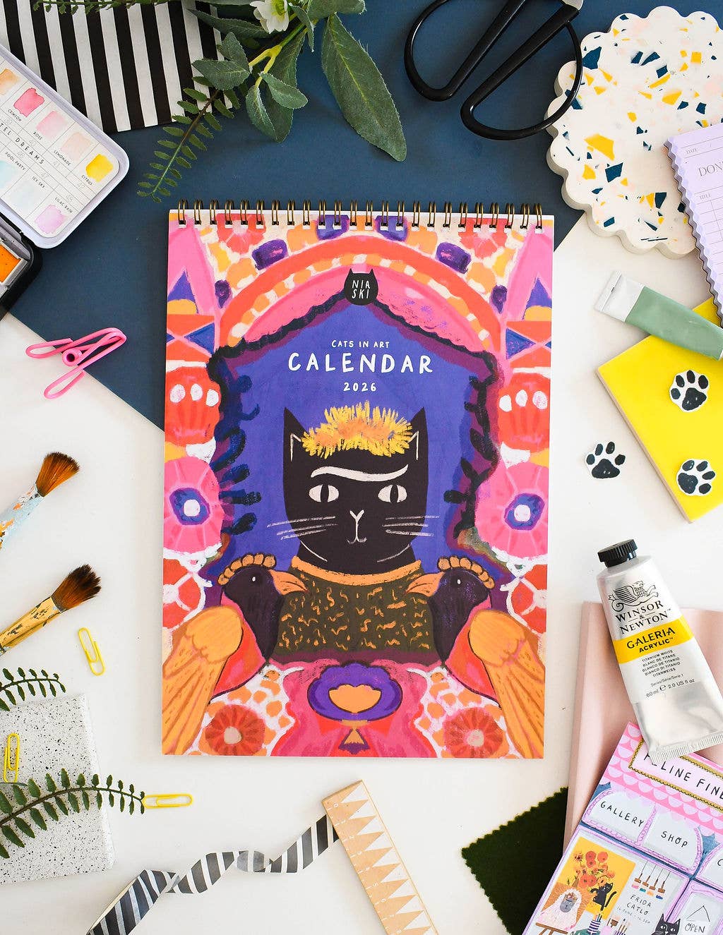 2026 Cats in Art Wall Calendar