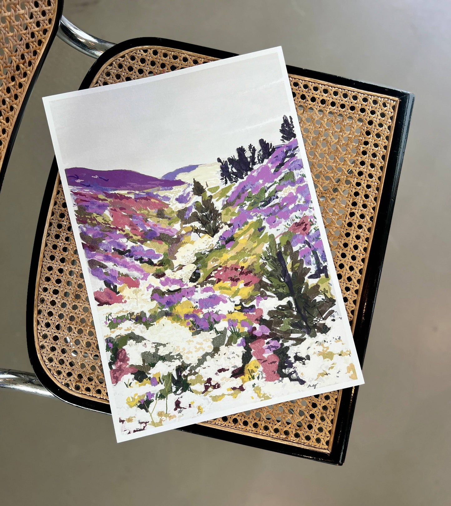 Lavender Hills A4 Art Print