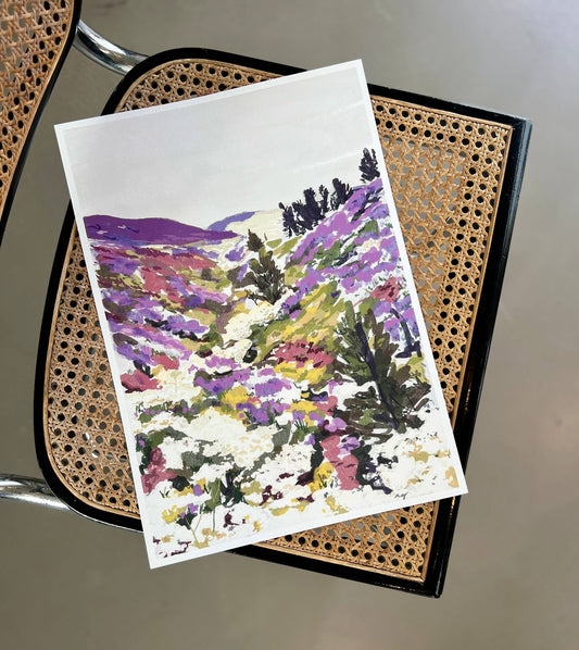 Lavender Hills A4 Art Print