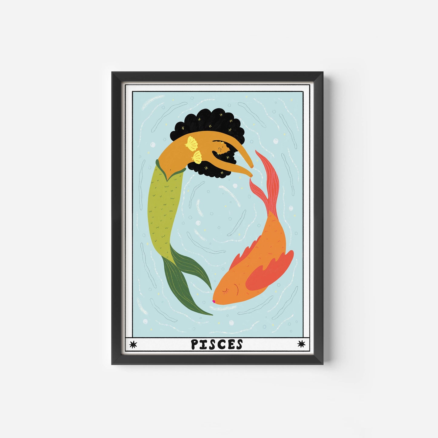 Tarot Pisces Horoscope A4 Art Print