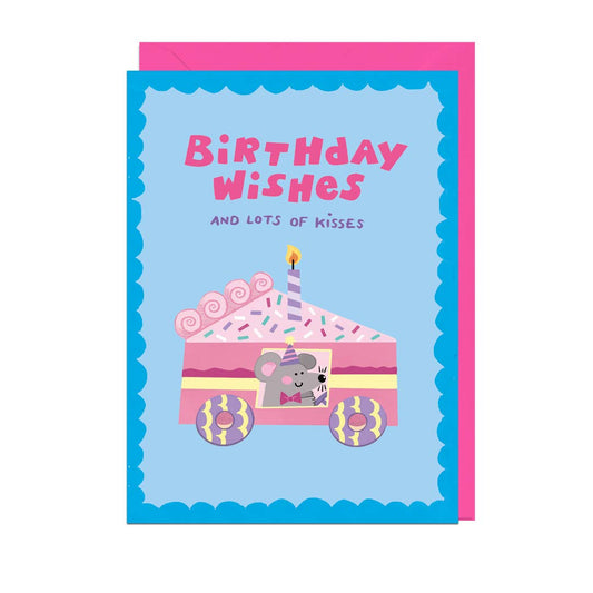 Birthday Wishes Mouse Cake Greeting Card