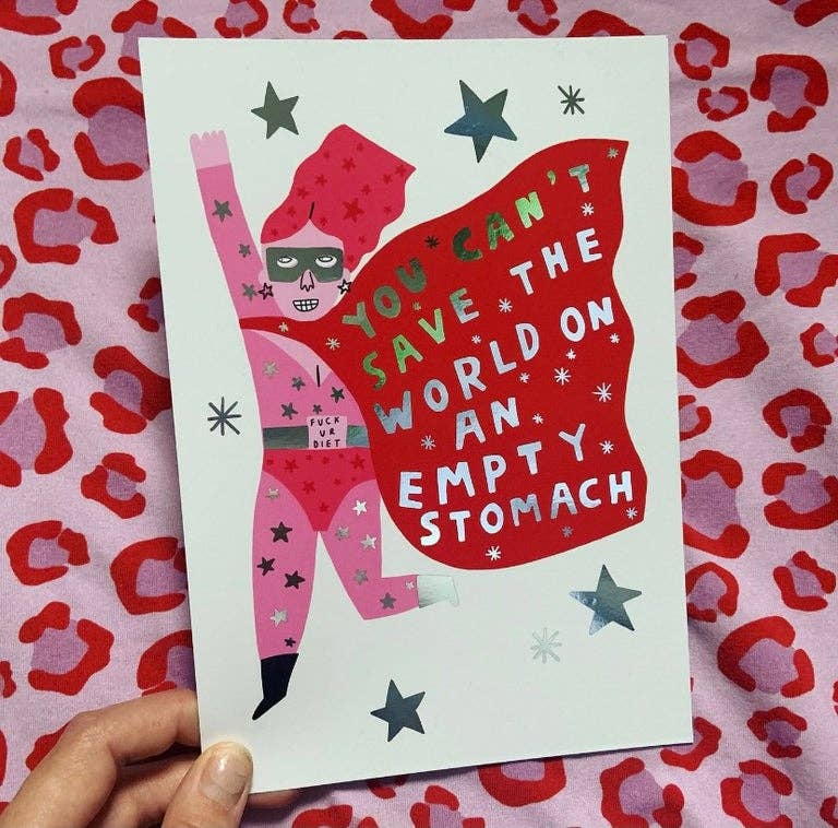 Anti Diet Foiled Print