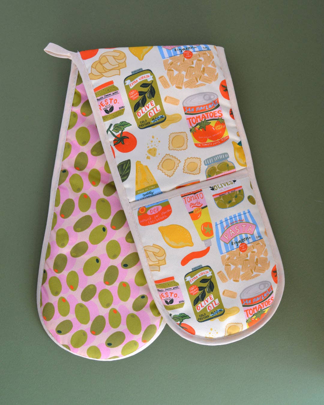 Italian Ingredients - Oven Glove By Laura Barnes