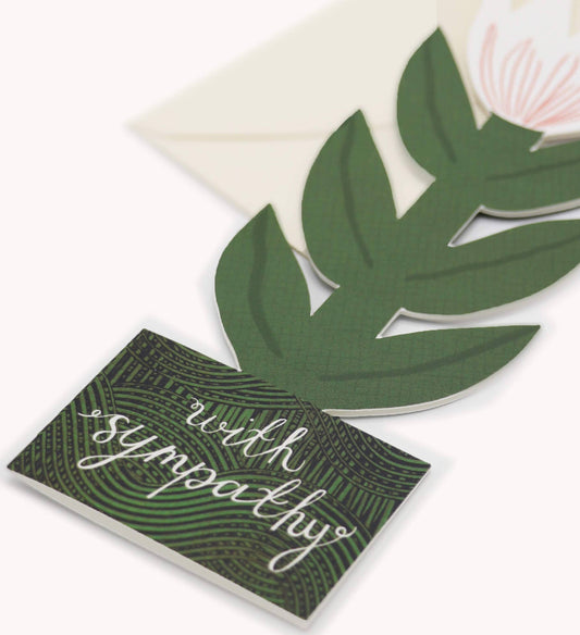 White Lily Sympathy Greeting Card