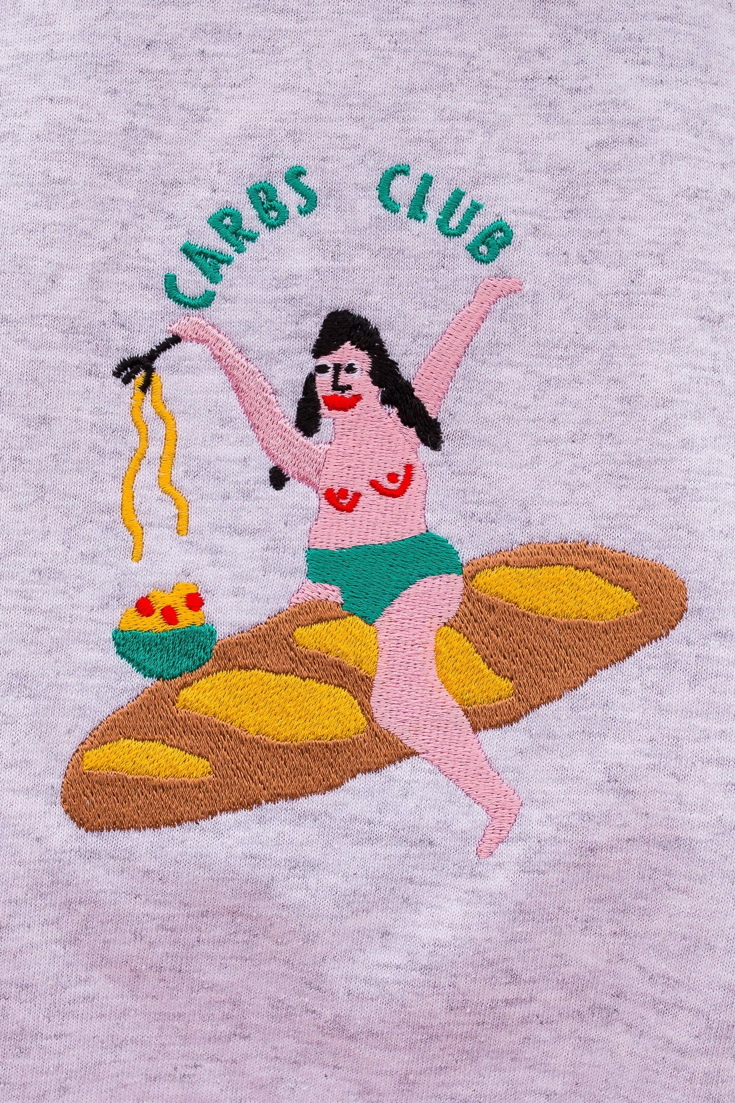 Carbs Club Embroidered T-Shirt by Limpet Store