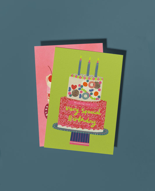 Wishing You a Special Birthday – Colourful Cake Card