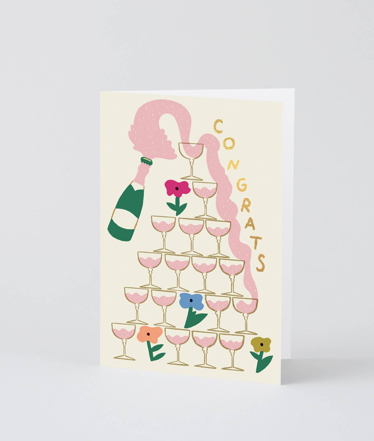 Congrats Champagne Greetings Card