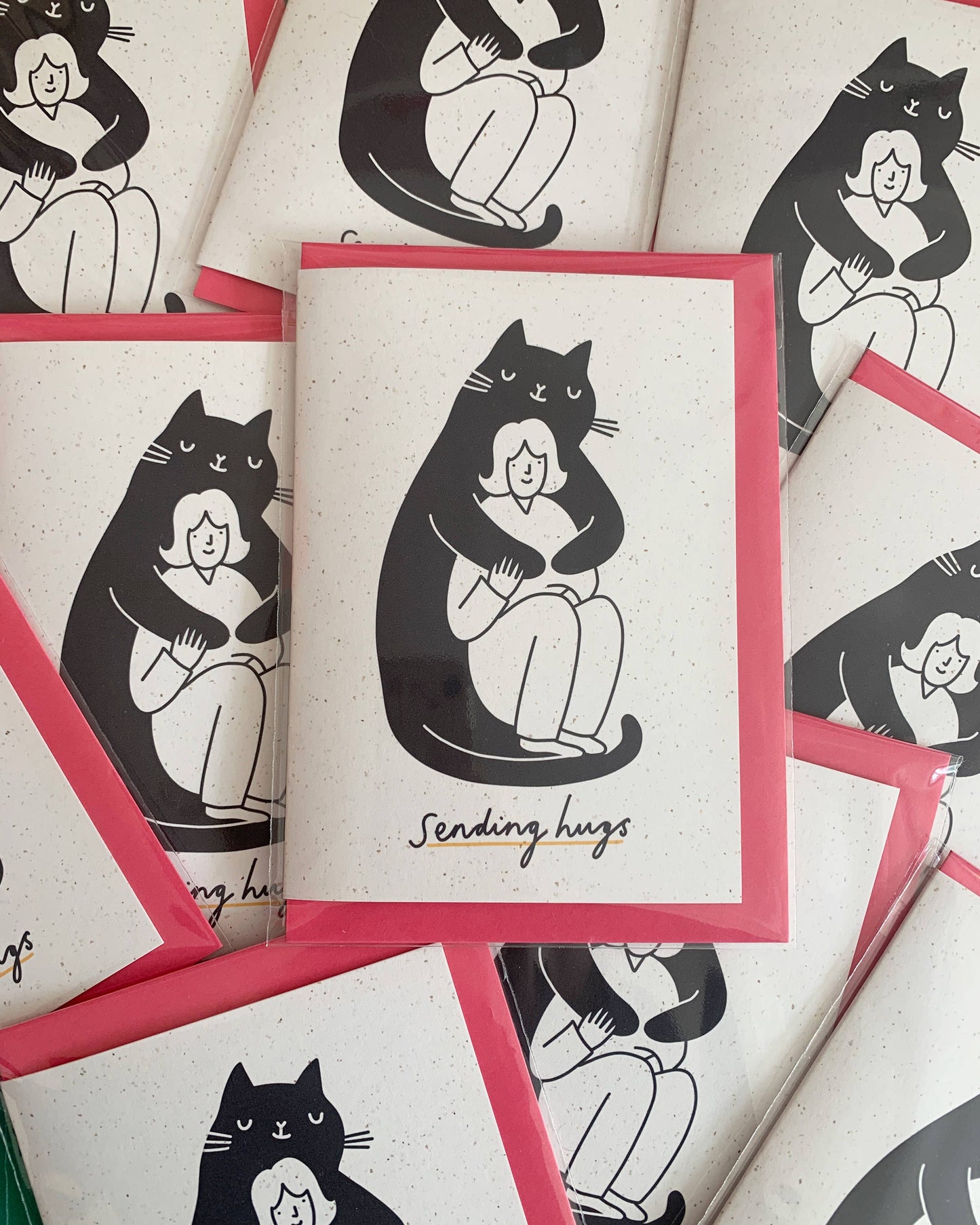 Giant Cat Greeting Card / 3 x text options