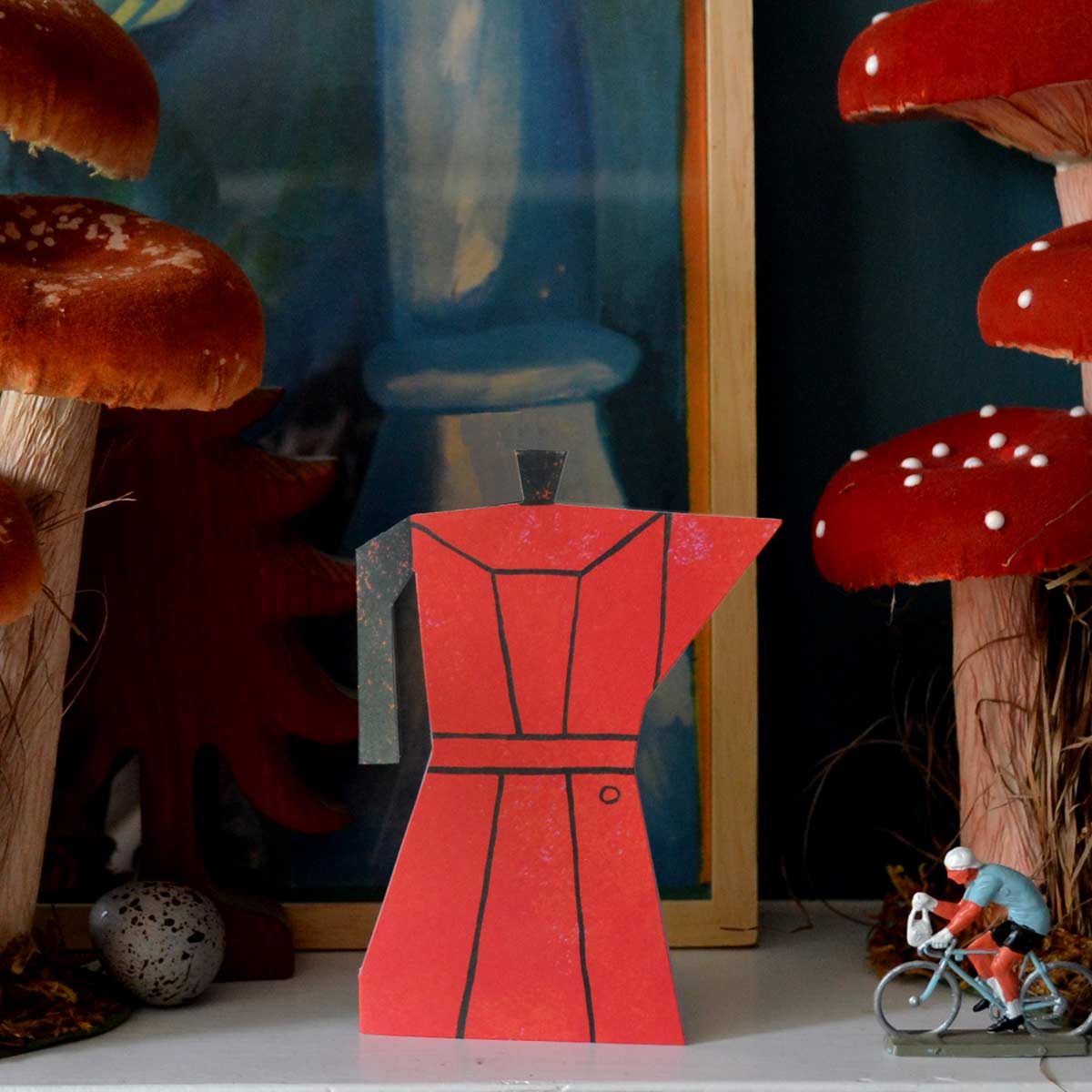 Coffee Pot Shaped Greeting Card