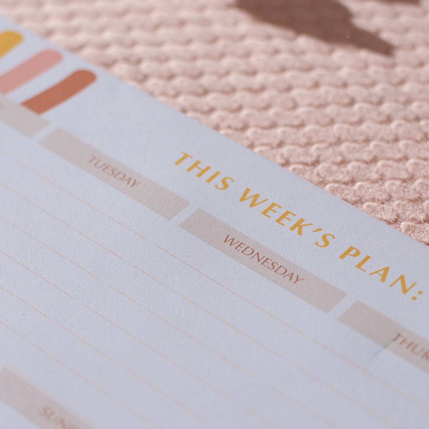 Weekly Planner Pad with Habit Tracker | Abstract Rainbow