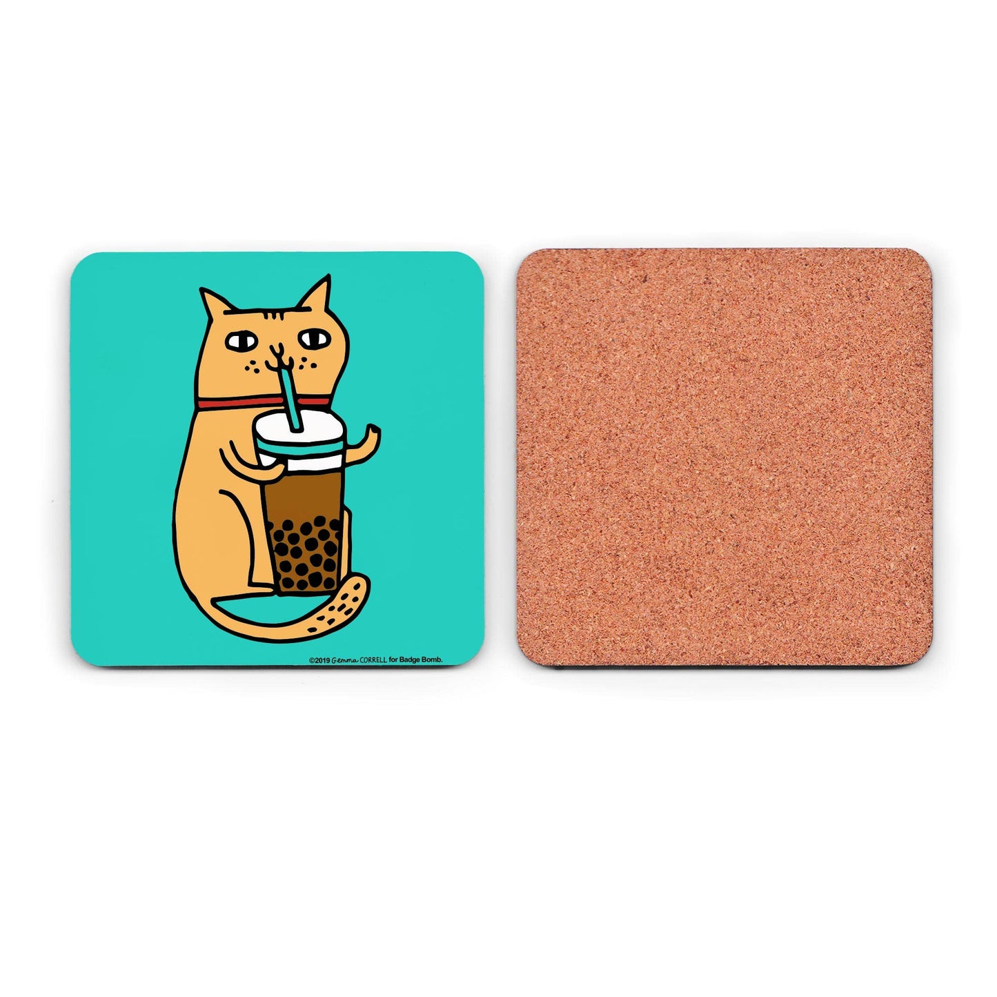 Gemma Correll - Bubble Tea Cat Coaster