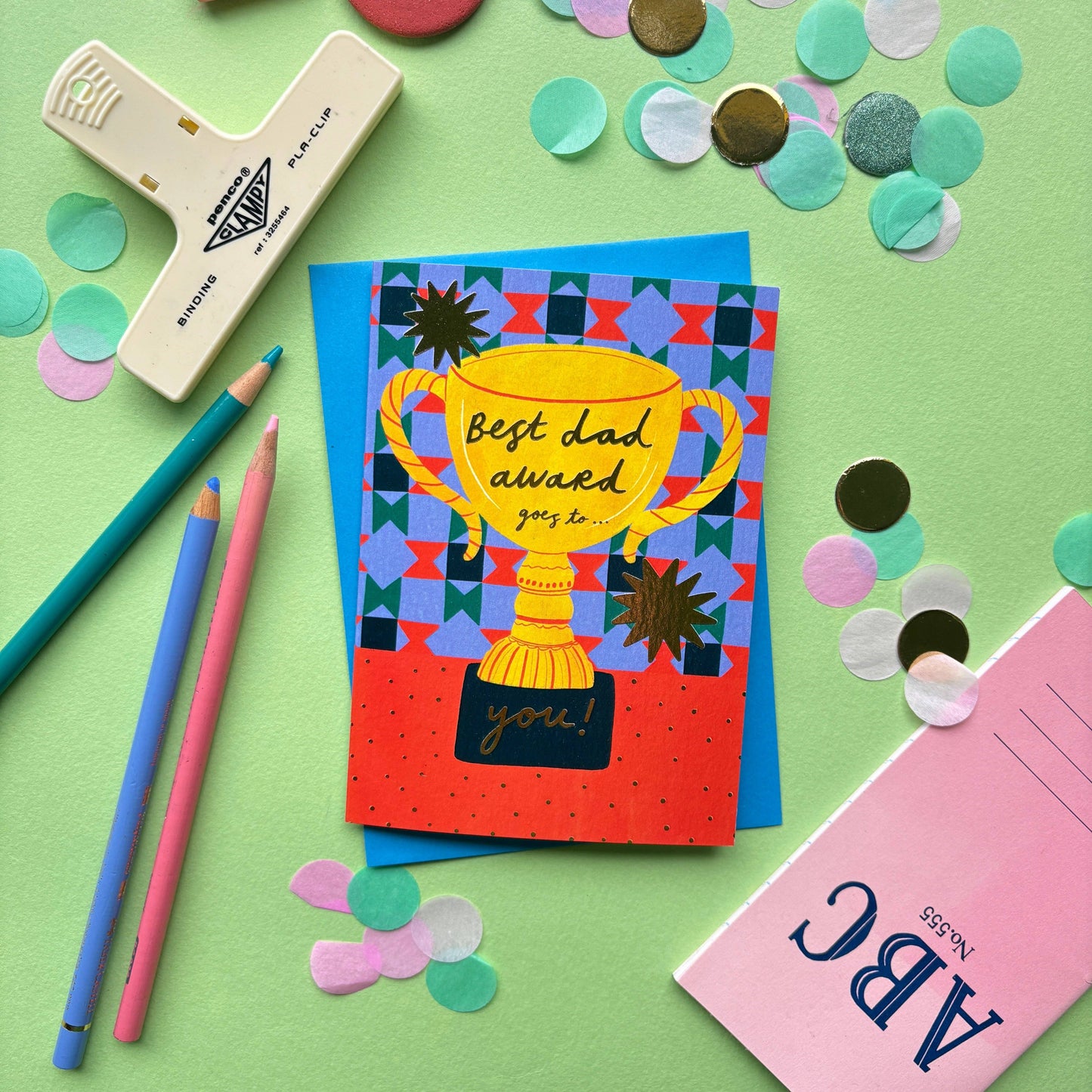 World's Best Dad Trophy Greetings Card