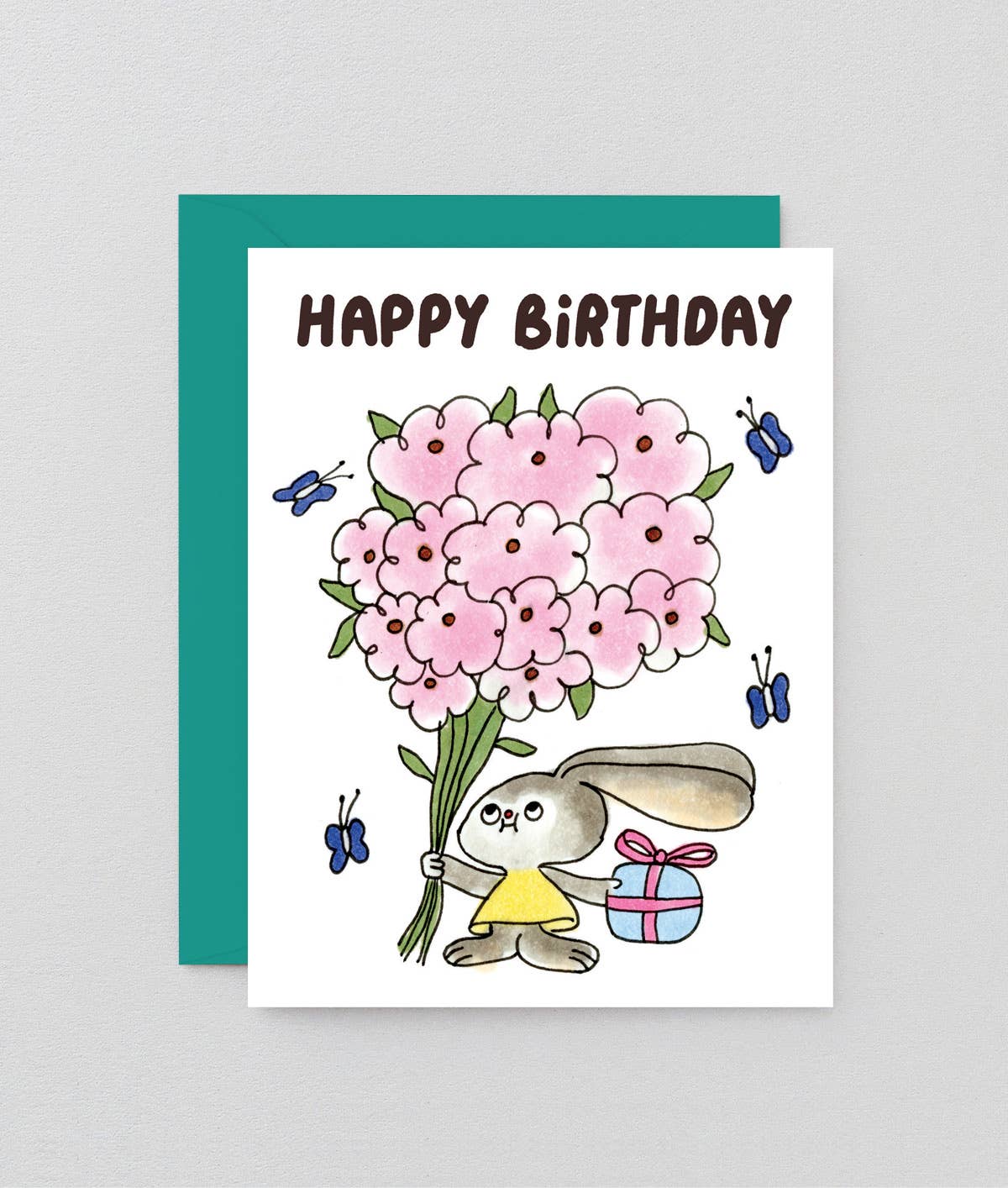 Happy Birthday Rabbit Greeting Card