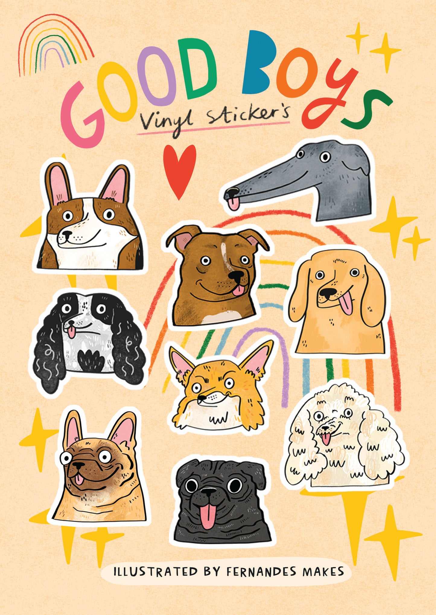 Dogs Vinyl Sticker Sheet
