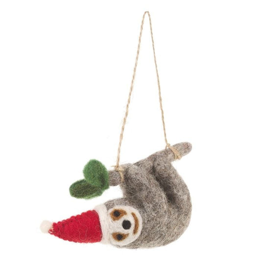 Felt Biodegradable Christmas Sloth Decoration