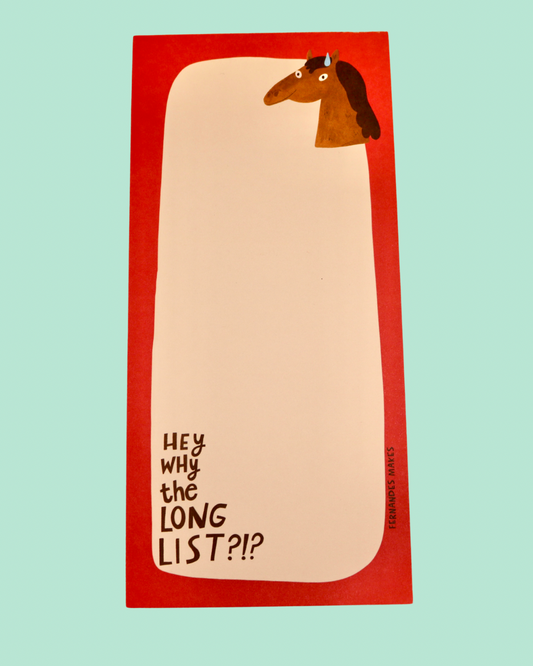 Why The Long List Horse DL Notepad