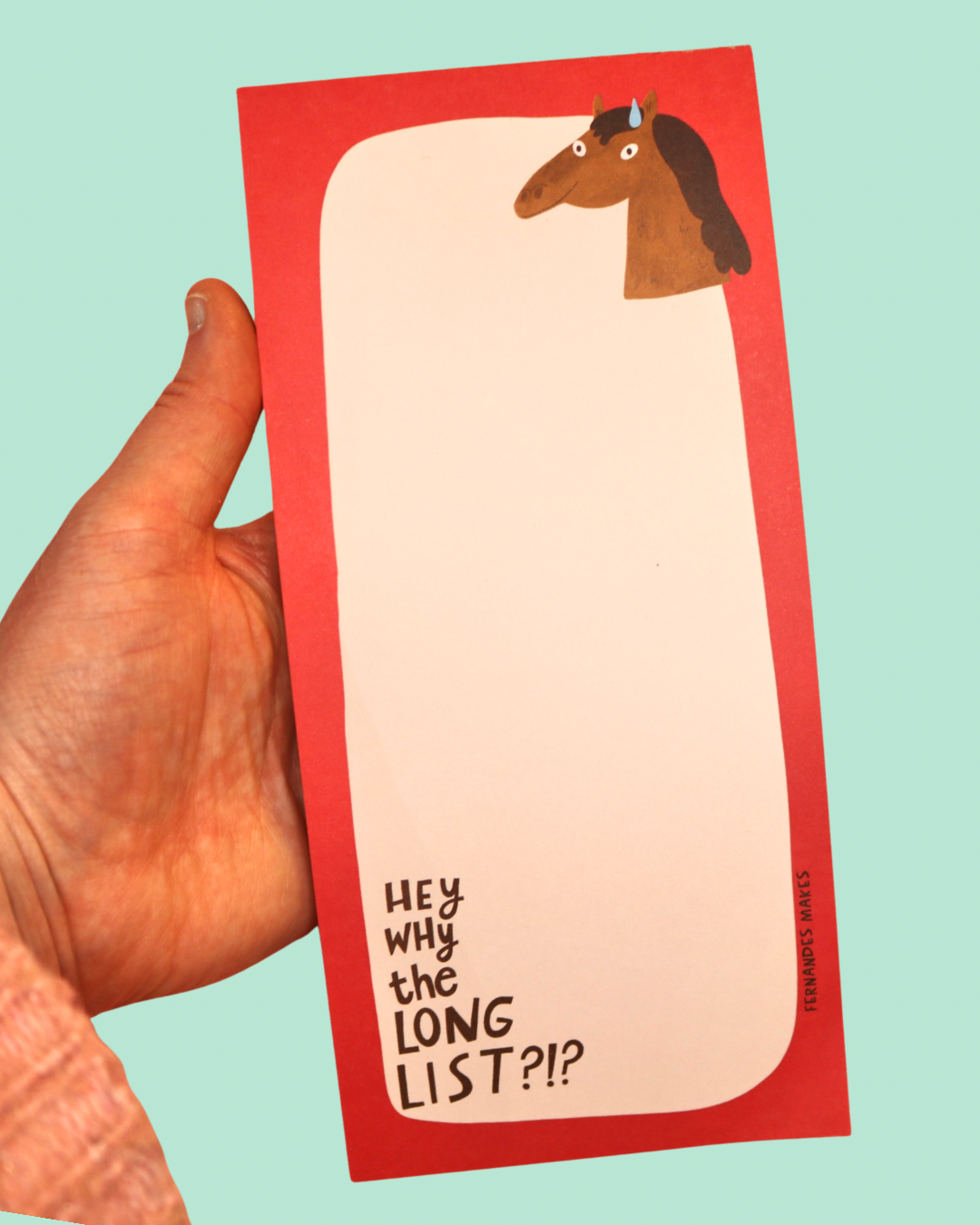 Why The Long List Horse DL Notepad