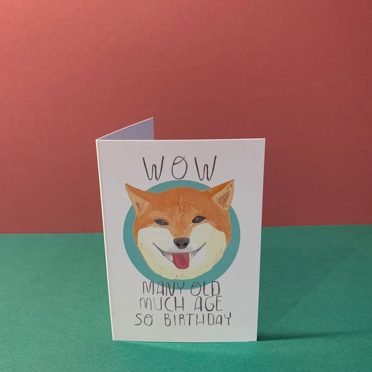 Many Old, Much Age - Shiba Inu Card