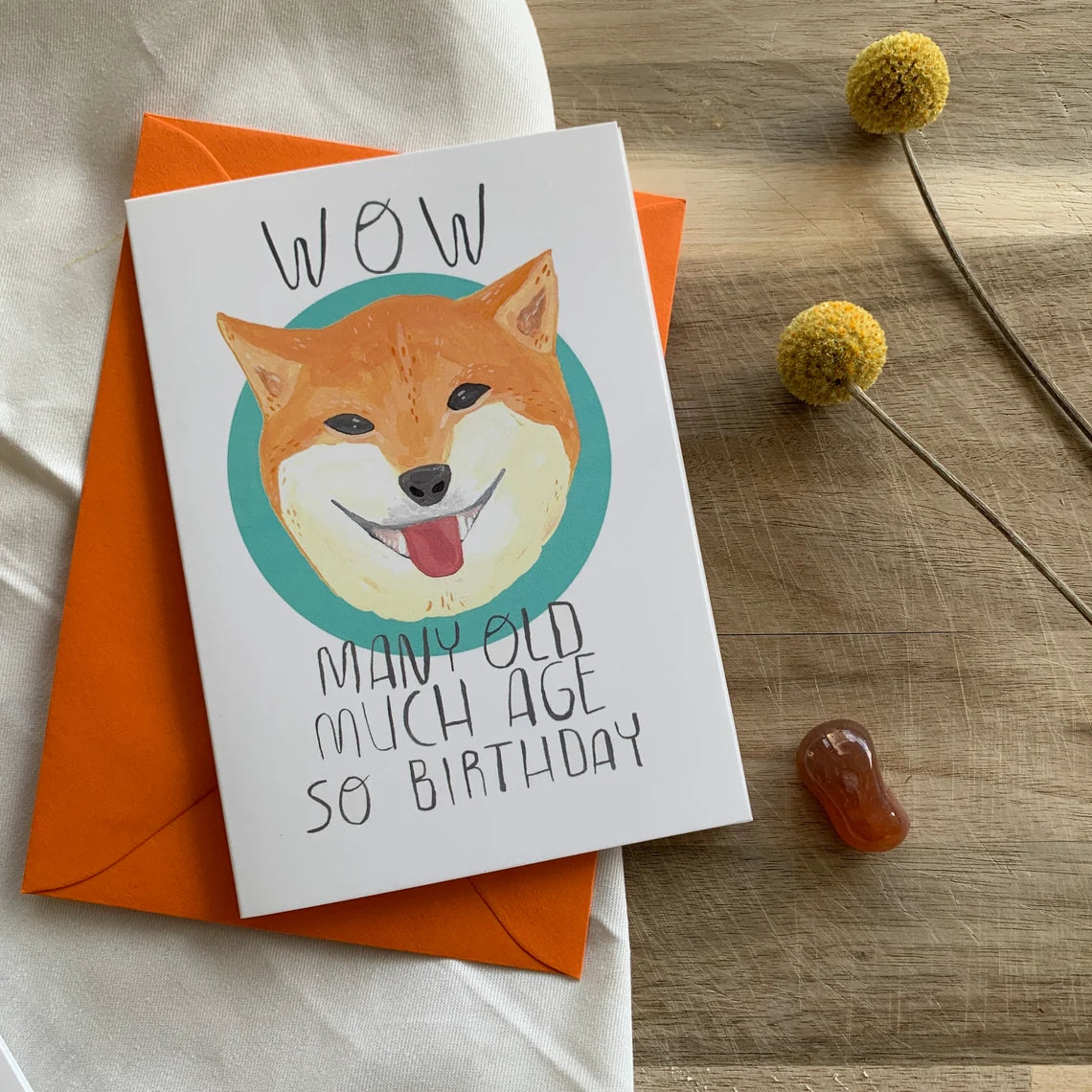 Many Old, Much Age - Shiba Inu Card