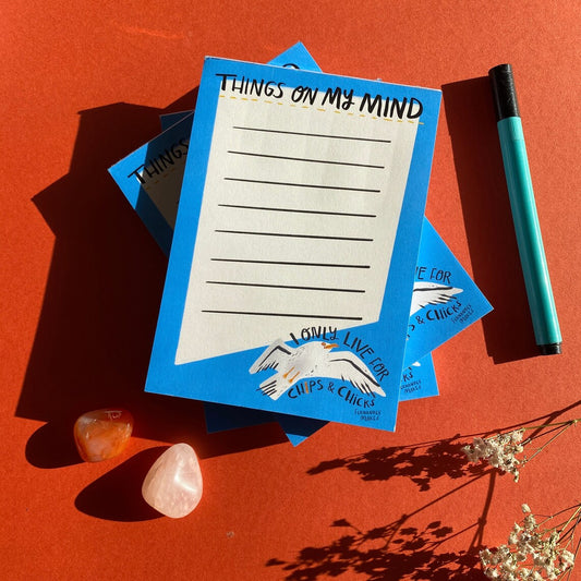 Things On My Mind Seagull Notepad by Fernandes Makes