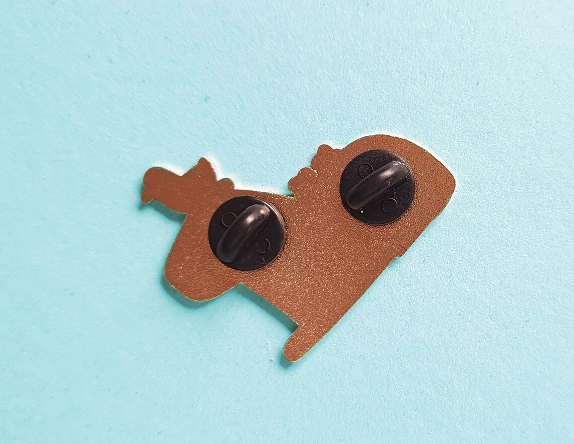 Capybara & Duck Enamel Pin by Ruth Hammond