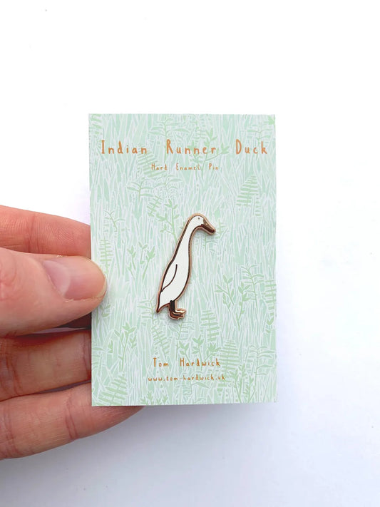 Indian Runner Duck Enamel Pin by Tom Hardwick