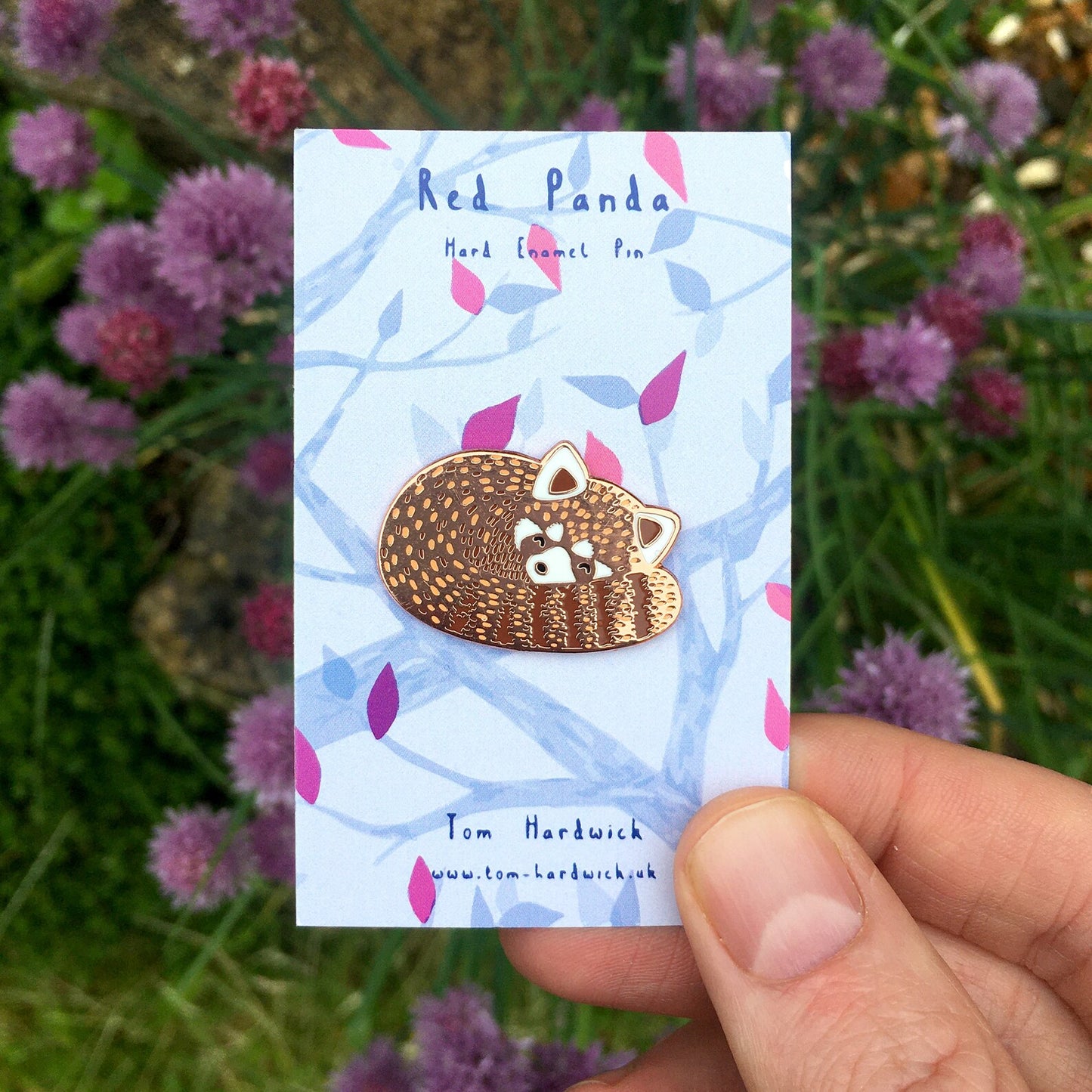 Sleeping Red Panda Enamel Pin by Tom Hardwick