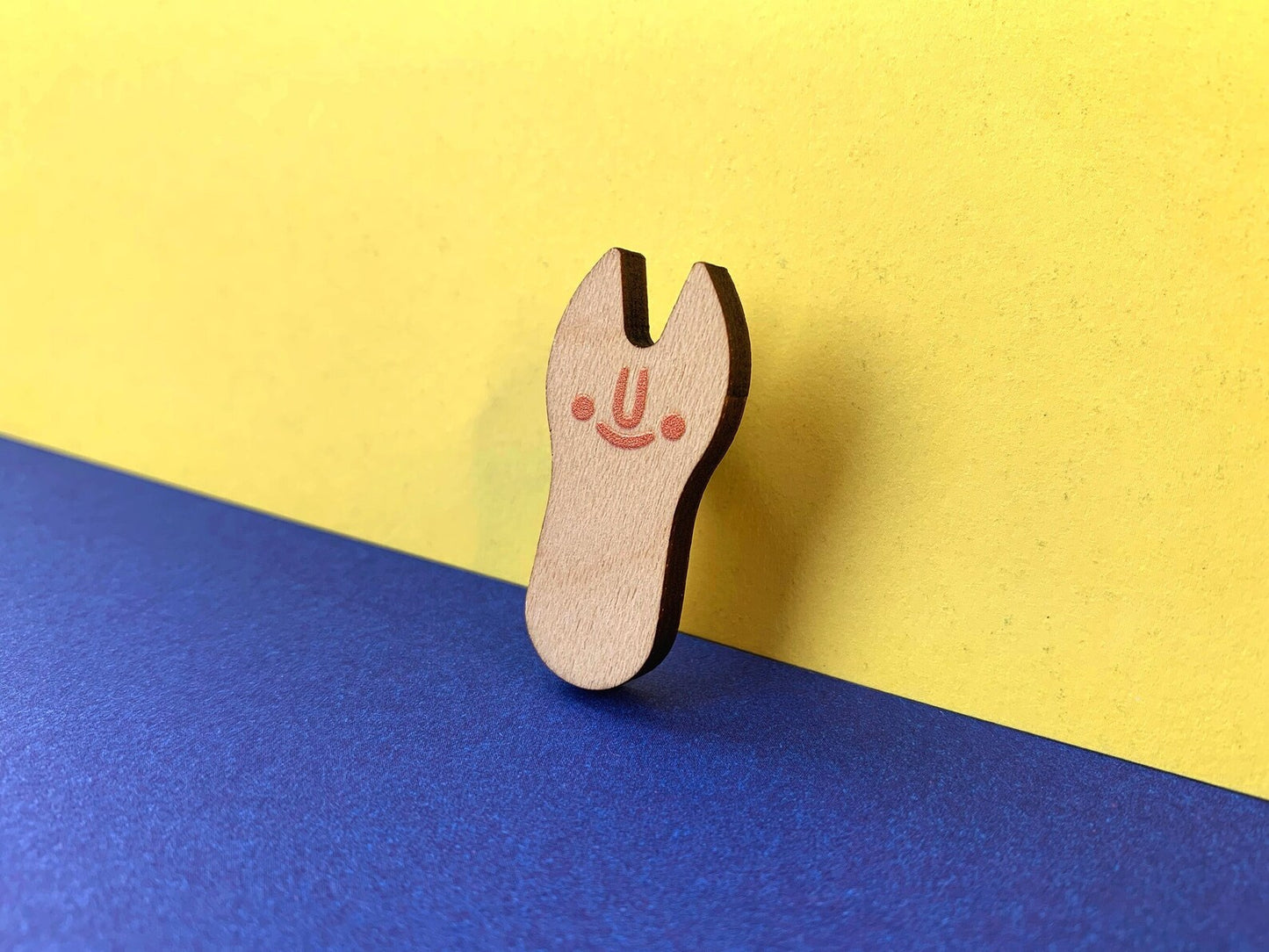 Chip Folk Wooden Pin by Gilleard