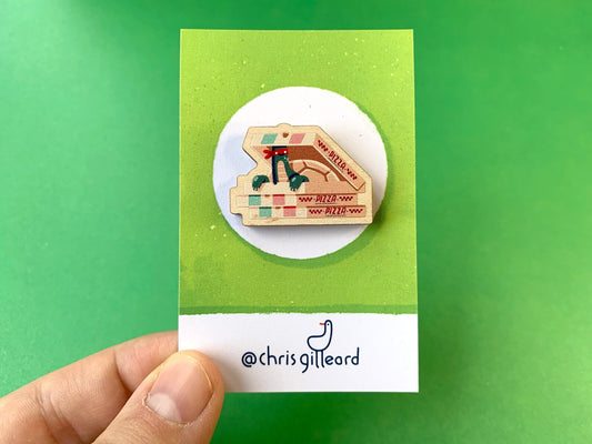 Pizza Turtle Wooden Pin by Gilleard