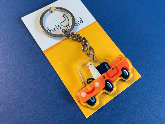 Seagull Cabriolet Keyring by Gilleard