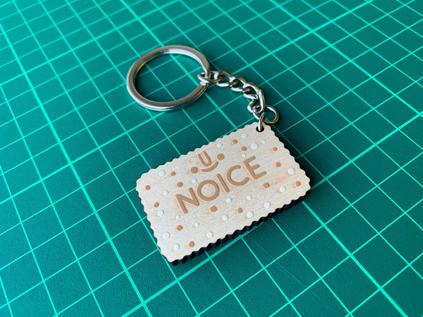 Noice (Nice Biscuit) Keyring by Gilleard