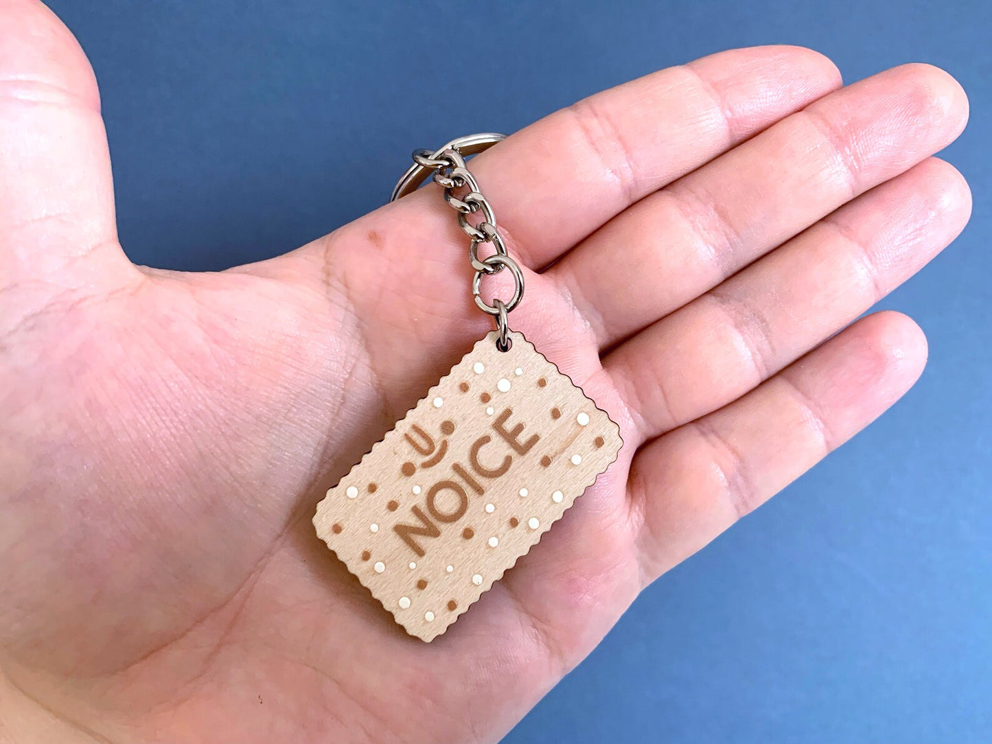 Noice (Nice Biscuit) Keyring by Gilleard