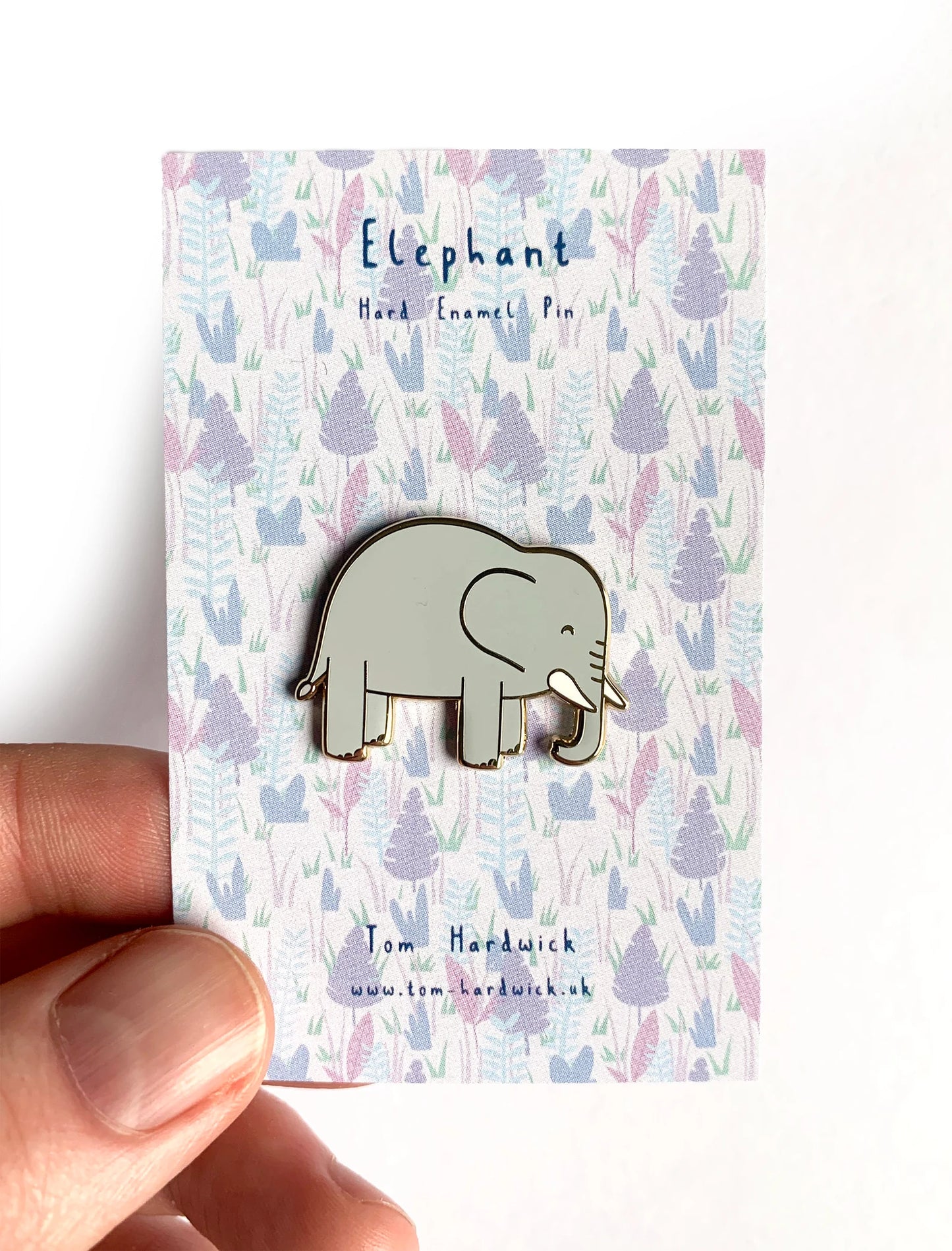 Elephant Enamel Pin by Tom Hardwick